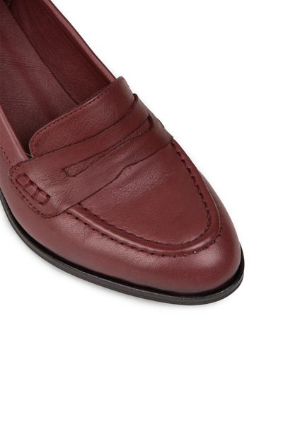 Deery Kadın Hakiki Deri Bordo Topuklu Makosen