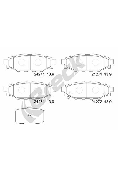 BRECK Set Placute Frana Frana Disc Subaru Brz/Forester/Impreza Toyota Gt 86 Cupe