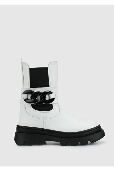 Kiddo Λευκό-Μαύρες Μπότες για Κορίτσια