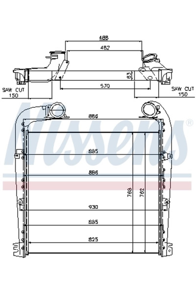Nissens Intercooler Compresor Scania P 1/R 1