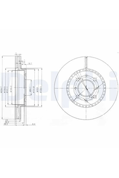 DELPHİ Disc Frana Honda Civic 7/Cr-5 1