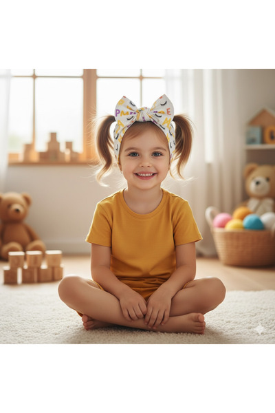 Selvira Bandă de păr elastică din bumbac cu model |   Bandane pentru femei și...