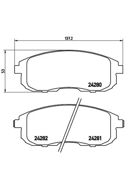 Brembo Set Placute Frana Frana Disc Fiat Sedici Nissan Cube/Skyline/Stagea