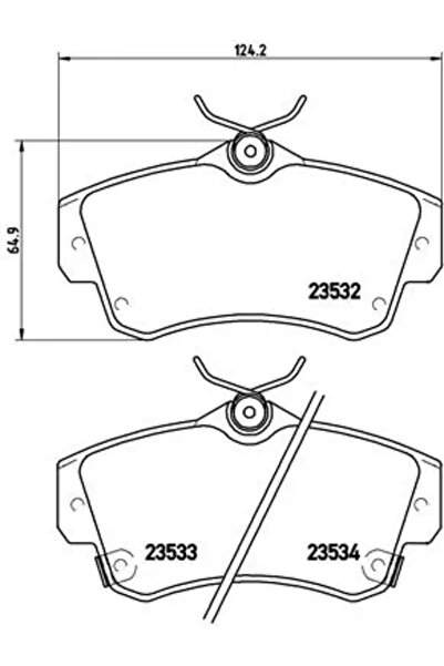Brembo Brake Pad Set Chrysler Pt Cruiser Disc Brake