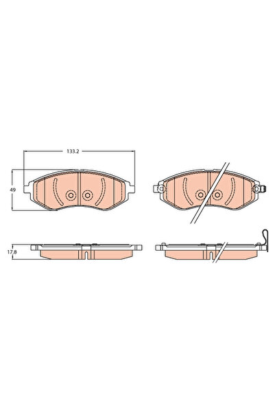 TRW Set Placute Frana Frana Disc Chevrolet Aveo / Kalos Daewoo Kalos