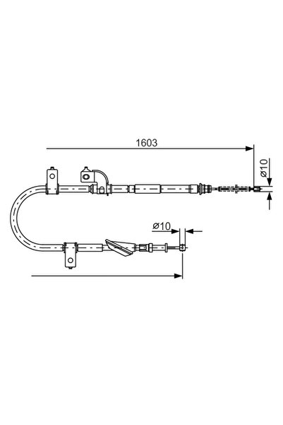 Bosch Parking Brake Cable Subaru Forester/Impreza Sedan