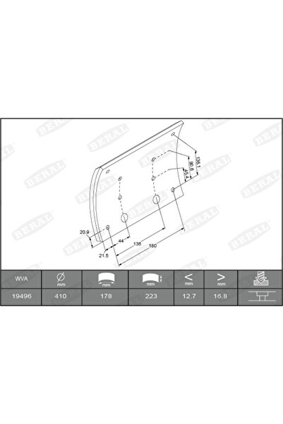 BERAL Set Garnituri De Frictiune Frana Tambur Mercedes-Benz Model/Zetros