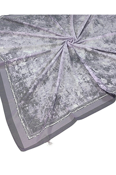 mim eşarp Eșarfă din șifon cu model Valino Cloud – 90x90 cm