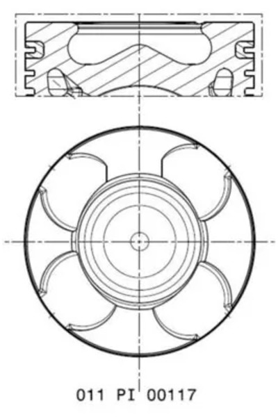 MAHLE Piston Alfa Romeo Mito Chevrolet Aveo