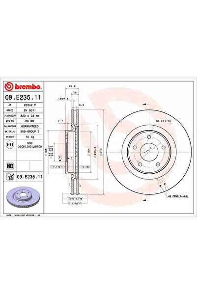 Brembo Disc Frana Infiniti Jx Suv/QX60 Nissan Murano 3/Pathfinder 4