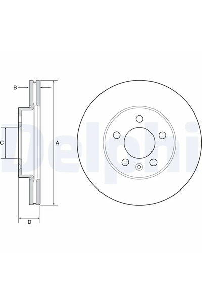 DELPHİ Disc Frana Audi A1 Seat Arona/Ibiza 5
