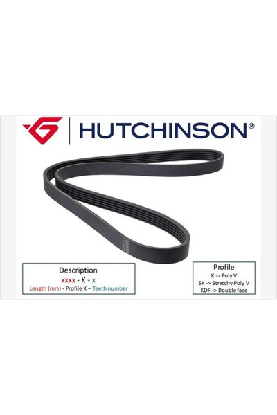 Hutchinson Curea Transmisie Cu Caneluri Ford Mondeo 5