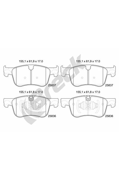 BRECK Set Placute Frana Frana Disc Citroen Berlingo/C4 Grand Picasso 2/C4 Pic...