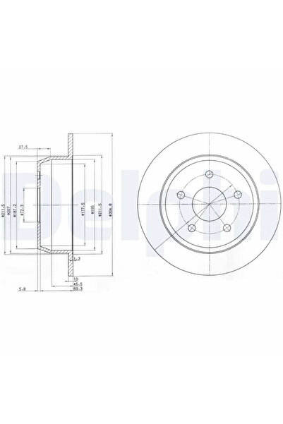 DELPHİ Спирачен диск Jeep Grand Cherokee 1/Grand Cherokee 2