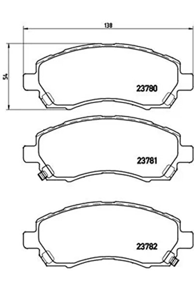 Brembo Комплект накладки за дискови спирачки Subaru Impreza/Legacy 2/Legacy 3
