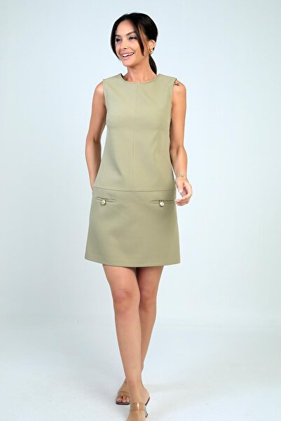 By Saygı Women's Fıloto Detailed Short Dress