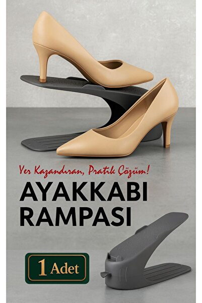 ALPAR 1 Piece Anthracite Shoe Rack Space Saving Odorless Modern Shoe Organizer Shoe Stand