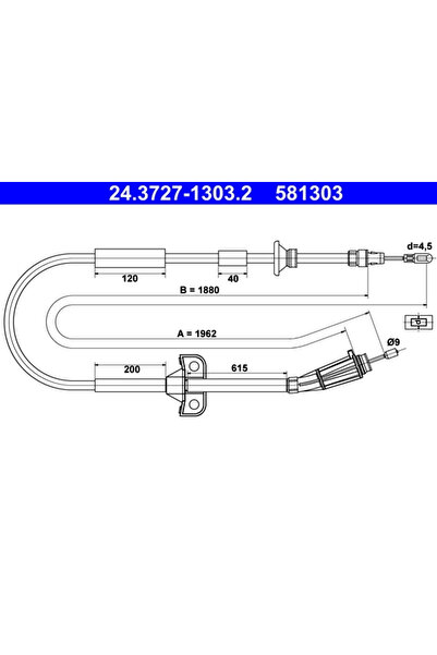 Ate Cablu Frana De Parcare Volvo V70 2 1999-2008