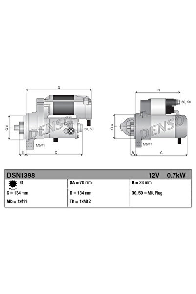 DENSO Starter Honda Civic 8/Jazz 2 2002-2008