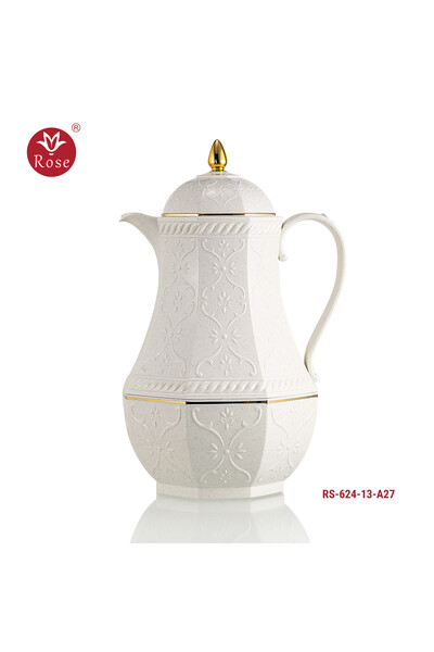 Rose Classic pattern tea and coffee thermos set consisting of 2 rose thermoses, 624 capacity (1300 ml) coffee and (1300 ml) tea