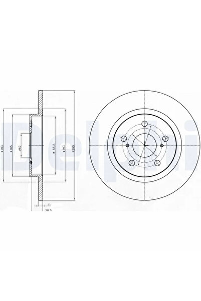 DELPHİ Спирачен диск Toyota Avensis