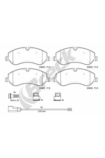 BRECK Set Placute Frana Frana Disc Ford Tourneo Custom V362 Bus/Transit Custo...