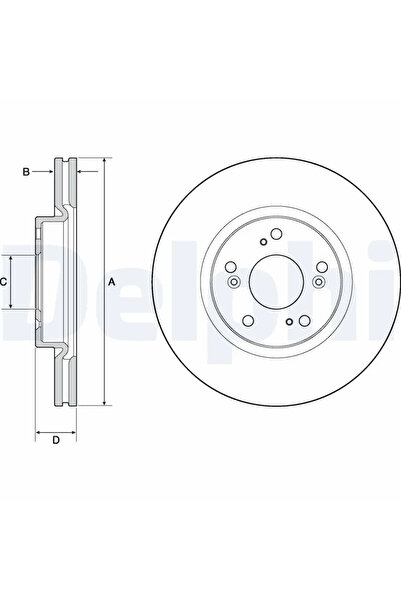 DELPHİ Спирачен диск за Honda Civic 10/Civic 9