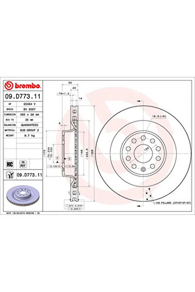 Brembo Set Discuri Frana Tesla Model 10/Model S 2012-2016