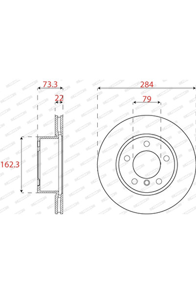 FERODO Спирачен диск BMW 1/2