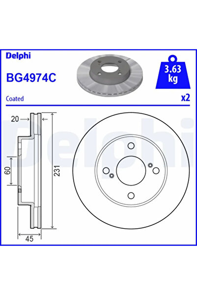 DELPHİ Спирачен диск за Suzuki Ignis 3