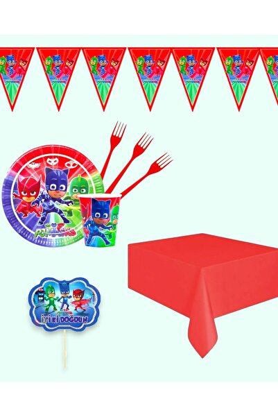 Evabrite Pajamas Kids 16-Person Birthday Party Supplies Set | Birthday Eco Party Set