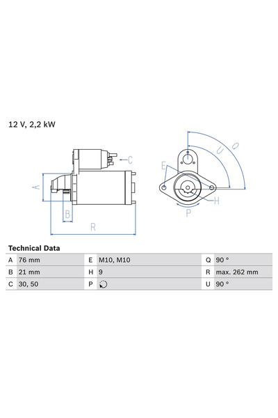 Bosch Starter Bmw 3/5/7 Land Rover Range Rover 3