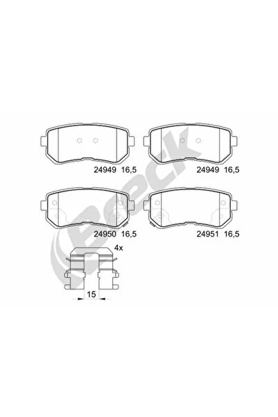 BRECK Комплект спирачни накладки за дискови спирачки Hyundai I20 1
