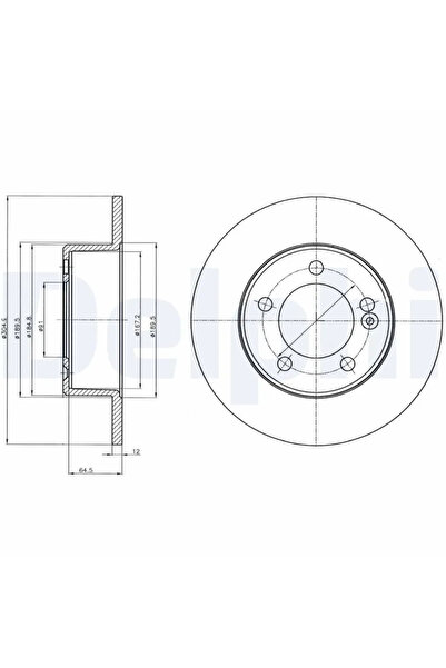 DELPHİ Спирачен диск Nissan NV400 каросерия/NV400 платформа/шаси Opel Movano ...