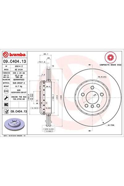 Brembo Disc Frana Bmw 5/6/7