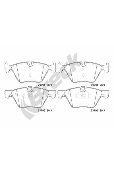 BRECK Set Placute Frana Frana Disc Bmw 1/3/5