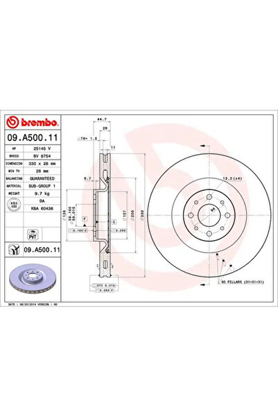 Brembo Disc Frana Lancia Delta 3