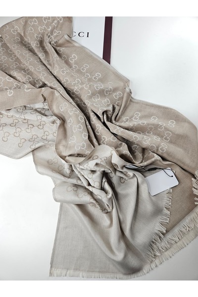 Webinay Home İnce Kumaş G Desen Pamuklu Şal Yün İpek Şal 4 Mevsim Çift Taraflı