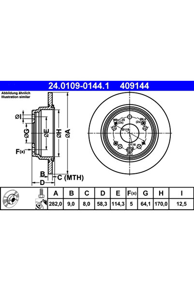 Ate Disc Frana Honda Cr-5 2/Stream