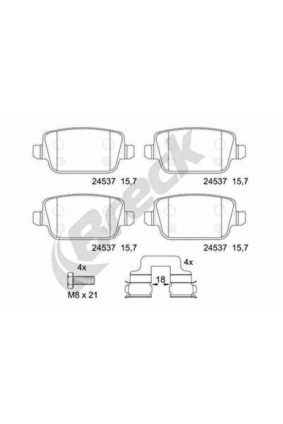 BRECK Set Placute Frana Frana Disc Ford Focus 2/Galaxy 2/Mondeo 4 2005-2015
