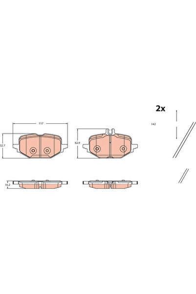 TRW Set Placute Frana Frana Disc Mercedes-Benz C-Class