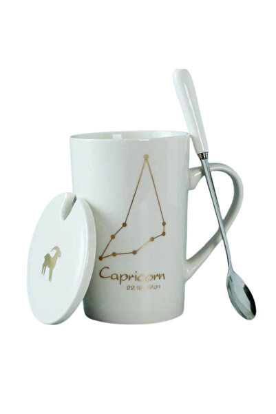 OEM Set cadou cana ceramica, culoare Alba, Capricorn