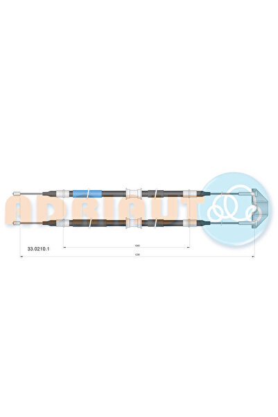 Adriauto Cablu Frana De Parcare Spate Opel Combo Autoutilitara/Limuzina Spati...