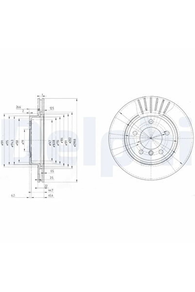 DELPHİ Спирачен диск BMW 3/Z4 Роудстър