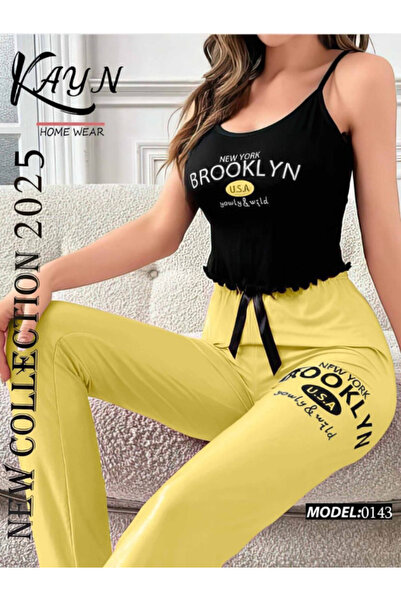 TREN Comfortable Strappy Camisole Top Elastic Waist Pants Brooklyn Design Women's Homewear Lounge Set