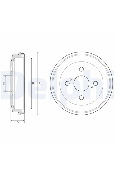 DELPHİ Tambur Frana Daihatsu Cuore 7/Materia/Sirion Subaru Justy 4
