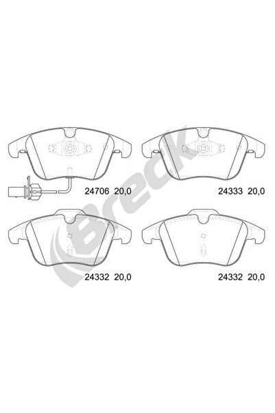 BRECK Set Placute Frana Frana Disc Audi A4 Allroad B8/A4 B8/A5