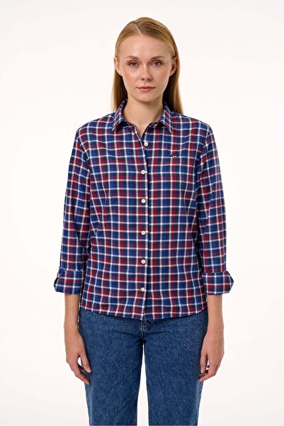 Galvanni Women's Shirt - Aneda Red Multi Checked