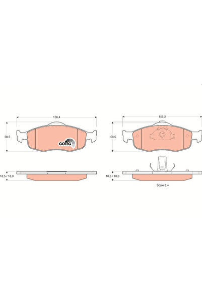 TRW Set Placute Frana Frana Disc Ford Cougar/Mondeo 1/Mondeo 2
