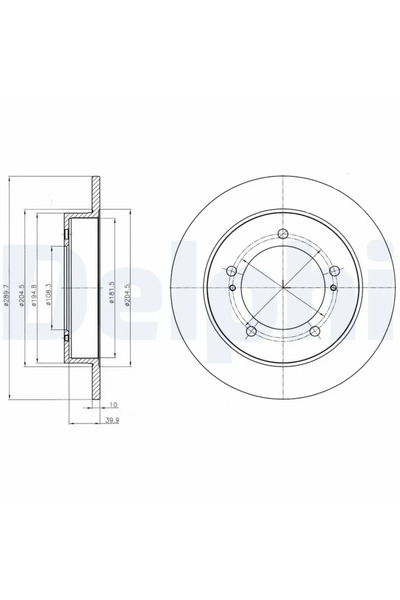 DELPHİ Спирачен диск Suzuki Jimny SUV, отворен/Jimny SUV, затворен